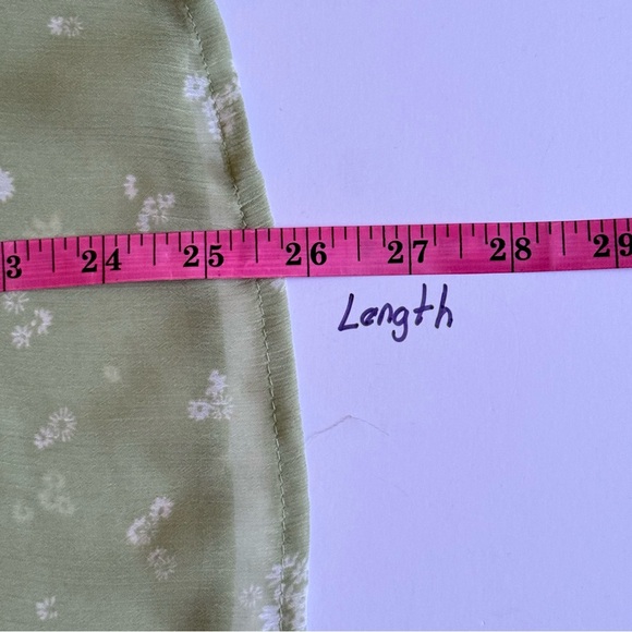 lc lauren conrad top Woman’s Small 3/4 Sleeve Green Pistachio - Picture 7 of 13